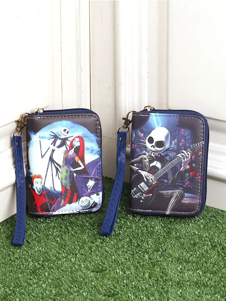 The Nightmare Before Christmas Jack Skellington Wristlet Coin Purse for Kids – Cute Cartoon Zipper Pouch with Handle, Portable Mini Wallet for Girls, Boys & Fans